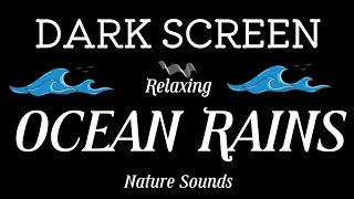 Ocean Sounds Rain and Thunder on Camping Tent BLACK SCREEN Sleep Sound Dark Screen Nature ASMR Noise