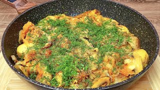 6 картофелин, немного грибов. Рецепт вкусного ужина.