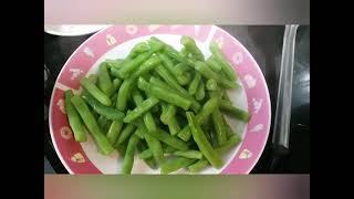 STIR FRIED GREEN BEAN WITH SALTED OLIVE.