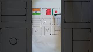 9 country flag drawing #shortvideo