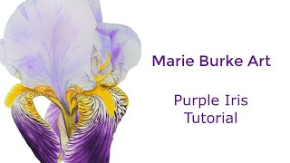 Purple Iris  watercolor painting tutorial