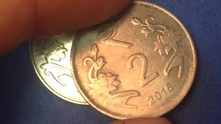 2 Rupee Coin   India 2015 & 2016