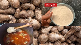 How To Use Cocoyam Flour For Soups | Oha Soup | Bitter Leaf Soup | Soup Thickener