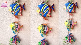 Wall hanging craft /Easy DIY Craft for home decor / How To Make colorful fish craft at home