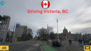 Driving Tour Victoria Downtown 4K HDR | Virtual Driving Tour in Victoria, BC.