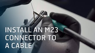 How to install an M23 connector (soldering type) to a cable