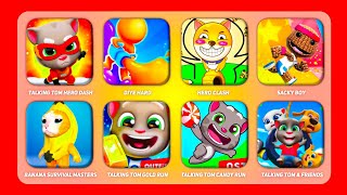 Talking Tom Hero Dash,Dye Hard,Sackyboy,Banana Survival Masters,Talking Tom Gold Run | Gameplay