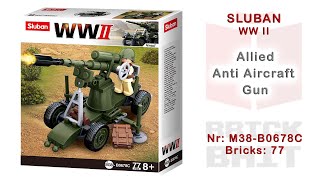 [Sluban] Allied Anti Aircraft Gun (WWII No. M38-B0678C)