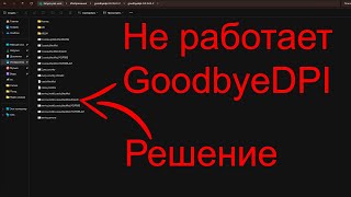 Goodbyedpi - не работает? Решение 22.09.2024