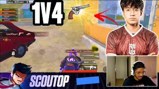 SCOUT REACTION ON NEYO 1V4😳 | NEYO 1V4 SCOUT W PISTOL🔥 | BGMS