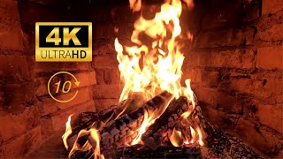 Fireplace 4k Background Cozy Fire Sound Relaxing Perfect Night Romantic