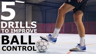 5 Individual Drills to Improve Tight Space Control | Five Ball Mastery Exercises For Footballers