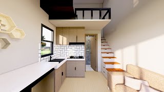 Rumah ini Lebih Kecil dari Kamar Tidur Kalian !! - Desain Loft House 3x4,7 Meter (12M2)