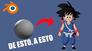 Cómo hacer un personaje de anime en Blender - Tutorial de modelado y esculpido a Goku en Español