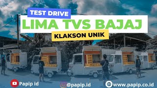 Meledakk ‼️Test drive TVS Bajaj 5 sekaligus #bali #foodtruck #new