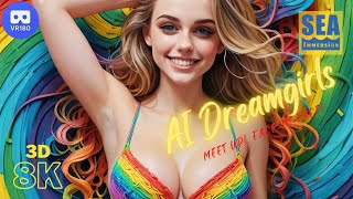 Ai Goddesses, Dreamgirls in 8K 3D VR180 - meet them up close, face-to-face!