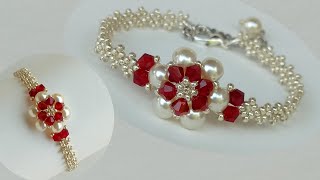 Bracelet making || How to make easy beaded bracelet || How to make bracelet at home || Easy tutorial