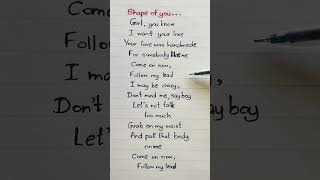 Shape of you💙- Ed Sheeran