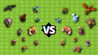 Super Troops VS Normal Troops with Same Houseing space| clash of clans