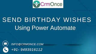 Send birthday wishes using power automate