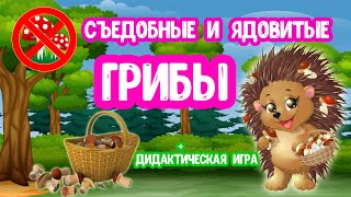 Съедобные и Ядовитые ГРИБЫ для детей Дидактическая игра