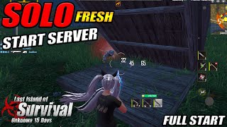 #36 SOLO FRESH START SERVER 1 VS 4  | LAST ISLAND OF SURVIVAL