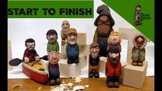 Woodcarving How To: Carve A Little Man -Start To Finish ,Full Tutorial