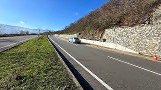 İstinat duvarı çöken bağlantı yolu yeniden normale döndü