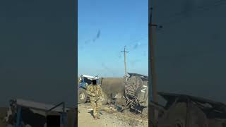 Ukranian Soldier steps on Russian Landmine