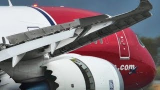 Close Up! Norwegian Boeing 787-8 "Dreamliner" landing at Kastrup