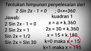 Cara menyelesaikan persamaan sinus