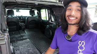 Building my Jeep Camper Sleep Platform | Rear Seats Deleted