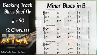 Minor Blues in B (90 BPM) - Backing Track