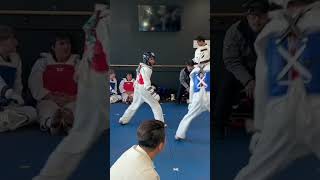 My daughter(blue) doing her thing at Taekwondo sparring seminar  #taekwondo #taekwondosparring