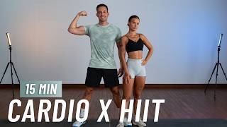 15 MIN CARDIO HIIT WORKOUT - ALL STANDING - Full Body, No Equipment, No Repeats