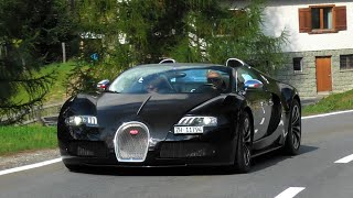 Bugatti Veyron Grand Sport | Start Up + Driving + Chasing through Switzerland | St. Moritz