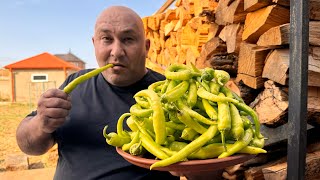 ASMR Hot Pepper 🌶️ and Fried Meat Recipe 🥩