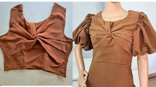 Elegant twist design on your dress/ knotted design/ DIY for beginners