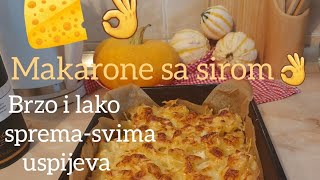 MAKARONE SA PILETINOM I SIROM-svima se dopadaju👌