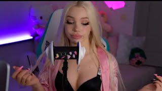 HOT #ALICE #DELISH #ASMR /#licking 👅 and #kissing👄 in #silk robe😍