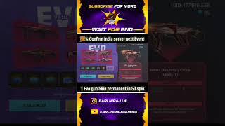 💯% Confirm EVO Gun Skin Event India server| Free Fire New event today |Evo gun spin #freefire#shorts