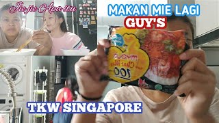 Terpaksa makan mie lagi mukbang mie goreng!cerita TKW singapore