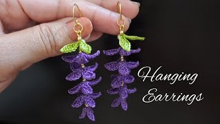 HANGING EARRINGS | BEAUTIFUL FLOWER EARRINGS | EASY TO MAKE | CROCHET