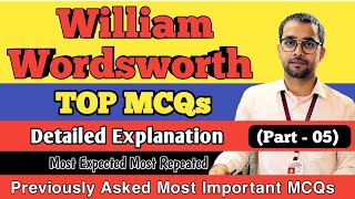 William Wordsworth Mcq | Top MCQs | Wordsworth mcq questions | TGT PGT English | by Shane Alam