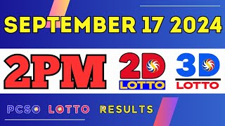 2PM EZ2 & Swertres September 17, 2024 | PCSO Lotto Result