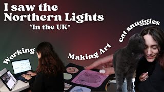 Spend Saturday w/Me (Northern Lights, Cat Snuggles, Work, Making Art) | Isobel Jones