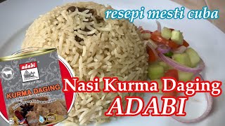 Nasi Kurma Daging Adabi.