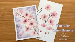 Watercolor Cherry Blossoms : Learn How To Paint A Soft & Dreamy Background