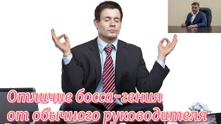 Отличие Босса - гения от обычного руководителя.