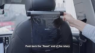 Baseus Clean Garbage Bag for Back Seat of Cars Black